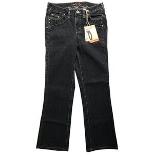 Lee Riders Copper Collection Women's Gray Bootcut Denim Jeans Size 7/8P Petite